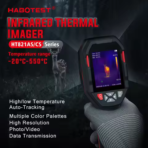 HABOTEST HT821CS Rechargeable Thermal Imaging Camera 256×192 -20 ℃~550 ℃ Waterproof, Dustproof Handh