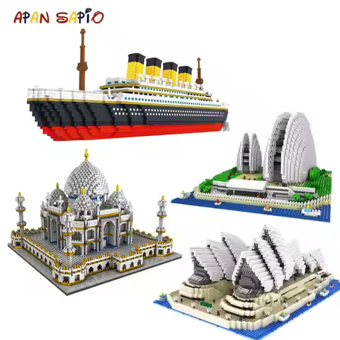 World Famous City Architecture Mini Building Blocks Model Educational Toys for Children Gifts Compat