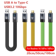 For Realme 16 16Pro 16Pro+ Usb C Cable Fast Charger  LKY2  USB Male to TYPE-C Male Soft Board Cable 