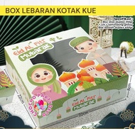 Box Idul Fitri Kotak Kue Tart Lebaran / Parcel Idul Fitri / Hampers Lebaran ukuran  22x8x22 cm