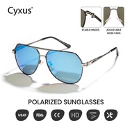 Cyxus Classic Aviator Polarized Sunglasses Unisex Hot Sale Anti-Glare UV Protection For Spring Hinge