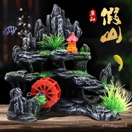 XYYijingyuan Fish Tank Emulational Rockery Landscaping Decoration Stone Set Package Aquarium Size Resin Decorations Refu