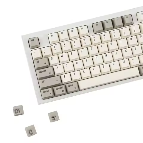 YMDK English Korean MAC Retro Keycaps Cherry Profile PBT Dye sublimation for 75/87/98/104/108 MX Mec