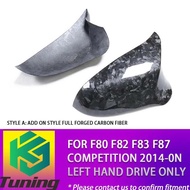 Carbon Fiber Mirror Cover For M2 F87 Competition M3 F80 M4 F82 F83 Body Side Rearview Caps Left Hand