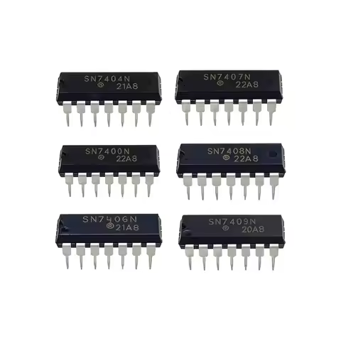 10PCS SN7400N 7401 7402 7403 7404 7405 SN7406 7407 7408 7409 7410 7411 7414 7415 7420 7422 7427 7230