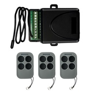 Universal Garage Door Auto Gate Opener 433.92mhz Rolling Code Remote Control And 12-24v AC DC Receiver For Electronic Gate, Barrier Gate, Alarm