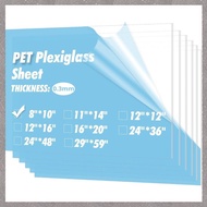 [U L Z R] 6-Pack 8x10" PET/Plexiglass Sheets DIY Display Project Craft, Picture Frames, Sign Blank