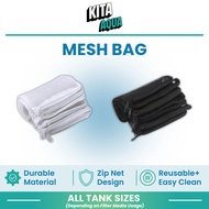 [KITA AQUA] AQUARIUM FILTER MEDIA MESH BAG BLACK / WHITE |15x20 18x28 20x30 | ZIP NET BAG | BIO MEDI