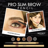 ดินสอเขียนคิ้ว Pro Slim Browit by NongChat Pro Slim Brow Pencil 0.06g บราวอิท บาย น้องฉัตร ดินสอเขียนคิ้ว มาพร้อมแปรงปัดคิ้วที่ขนนุ่ม