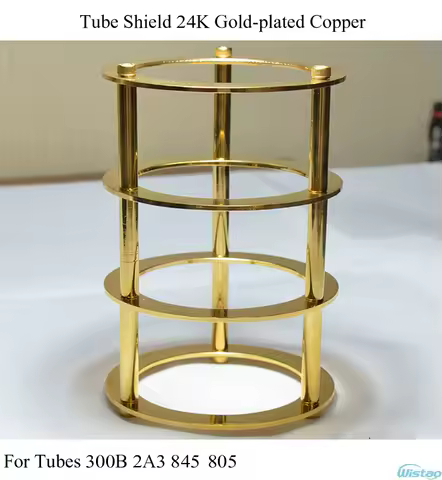 Tube Shield 24K Gold-plated Pure Copper for Tubes 300B 2A3 845 805 DIY Your Tube Amplifier HIFI Audi