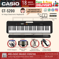 Casio CT-S200 61 Keys CASIOTONE Keyboard BLACK PACKAGE 4 TYPES (CTS200 CT S200 CTS 200)