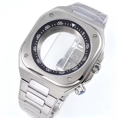 42mm NH35 Square Watch Case Diving Timing Chpater Ring No Logo For Seiko Bell & Ross NH34 NH36 Autom