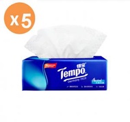 Tempo - Tempo 4ply Softpack Tissue (5包裝) bags ,Tempo 四層袋裝紙巾 (5包裝,90抽/包) 天然無香 廁紙 面紙 包裝面紙 Box Tissues Wipes