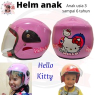 helm anak anak umur 3 sampai 6 tahun motif sepeda motor sni - hello kitty