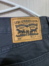 Levis's 505  深灰直筒褲
