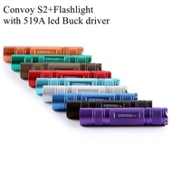 Original Convoy S2+ Flashlight with 519A LED R9080 CRI LED Floodlight 5A 12 Groups Buck Camping Hiki