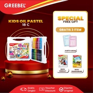 Best Seller GREEBEL Crayon KIDS OIL PASTEL 18 Colors (18CKOP) / Oil Pastel Crayons / Coloring /