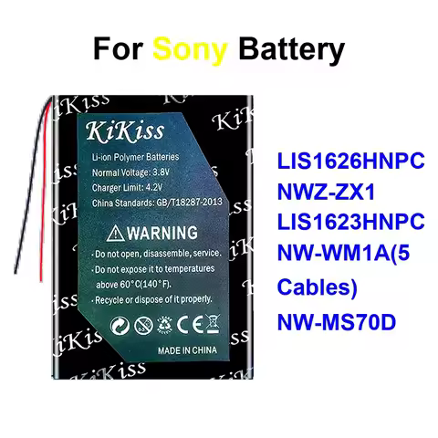Battery For Sony Walkman 5-Wire Dmp-Z1 NW-A35 NW-A45 NW-A46 NW-Ms70d NW-Ms90d NW-Wm1a NW-Wm1z Nwz-ZX
