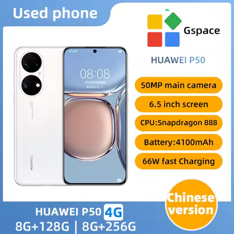 Huawei P50 4g SmartPhone 6.5 inch 90hz refresh rate 4100mAh 50MP Camera Mobile phones used phone