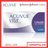 (1 len) Kính Áp Tròng cận 1 Tháng Acuvue Vita 1-Month Silicon hydrogel Johnson&Johnson