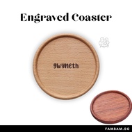 Personalised Coaster Laser Engraved Wooden Coaster