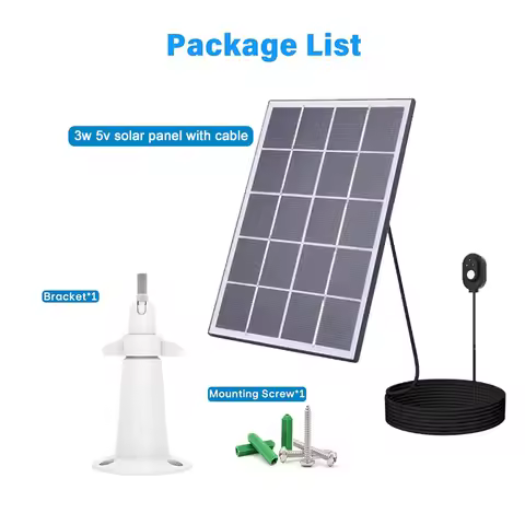 Solar Panel for Arlo Pro 4/Ultra 2/Pro 3/Ultra/Pro5S Surveillance CCTV Cameras 360° Adjustable Adjus