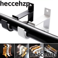 HECCEHZP 1Pcs Curtain Rod Bracket, Fixing Clip Single Double Hang Hanger Hook, Aluminum Alloy Crossbar Furniture Hardware Rod Support Clamp