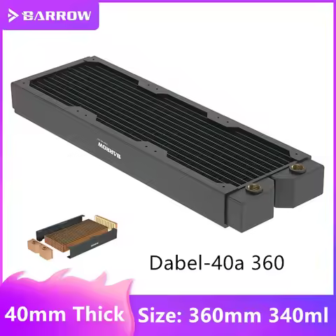 Barrow 360mm Copper Radiator 40mm Thickness For 120mm Fans Computer Water Cooling Accessories