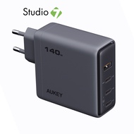 อะแดปเตอร์ AUKEY Wall USB Charger 1 USB-A / 3 USB-C Comet Mix 4 140W GaN Gray (PA-C6) by Studio7