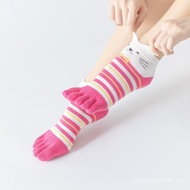 Cartoon Yoga Socks Non-Slip Five Finger Athletic Socks Trampoline Socks