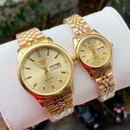 WATERPROOF COUPLE SET JAM SEIKO 5 / GRED 3 / DAY & DATE.