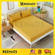 BEEHAUS 3in1 King Queen Size / 2in1 Single Size Bedsheet | Fitted Bed Sheet With Pillow Cases Bedding Set | Cadar Katil