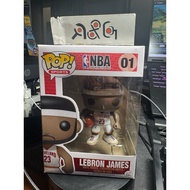 (R&G2H) Funko POP! NBA Cleveland LeBron James White Jersey (01) with Boss Protector