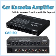 Car Audio EQ equalizer amplifier, car karaoke amplifier with microphone input