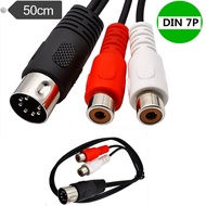 7-Core DIN male din 7pin to 2RCA Lotus Female Old-fashioned Audio Equipment Adapter Cable 7 Pin Din 