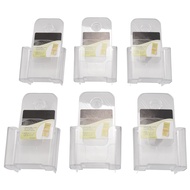 6 Pack Premium Trifold 4 Inches Wide Brochure Holder Plastic Brochure Holder Wall Mount Clear Counte
