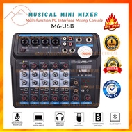 EZITECH MUSICAL MINI MIXER Multi Function PC Interface Mixing Console M6-USB