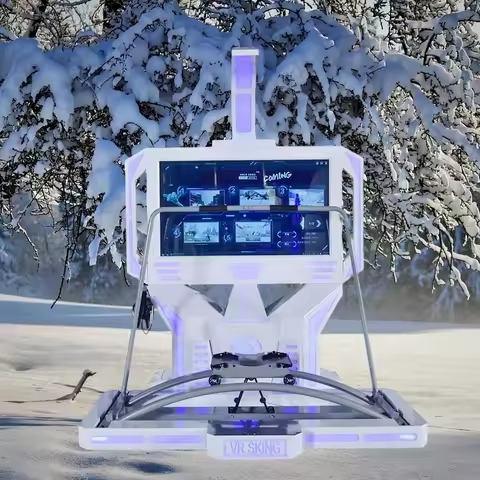 Indoor 55 Inch Display Screen Wind Effect Skiing Board Skiing Racing 9D VR Simulator Ski Game Machin