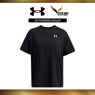 Under Armour Women BF Oversized Logo Short Sleeve Tee Shirt - Black/White 1386844-001