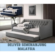 ✨ReadyStock✨Daybed Modern + Pull Out + Fully reborn mattress Sofa Bed design