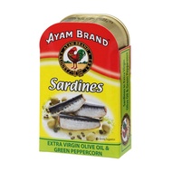 Green Pepper &amp; Olive Oil Extract, Sardines in Extra Virgin Olive Oil &amp; Green Peppercorn (120g) - AYAM BRAND