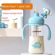 Over 1 Year Old Big Month Baby Hollow Direct Drinking Straw Easy-to-Suck PPSU Baby Bottle Water Cup 