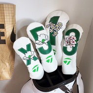 White Taylormade Master Golf Club Driver Fairway Wood Hybrid UT 1 3 5 Putter Mallet Magnetic Clousre