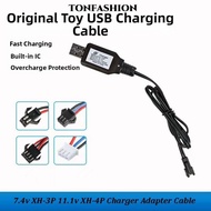 TONFASHION 1/5pcs Lithium Battery Charger, 11.1V 3S XH-4P/7.4V 2S XH-3P Plug Plastic Adapter Cable, 