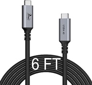 LIONWEI Thunderbolt 4 Cable 6 Ft, 40Gbp Thunderbolt Cable with 100W Charging, 8K Display/Dual 4K, Compatible with Thunderbolt 3/4, USB-C Thunderbolt 4 Cable for MacBook, Hub, Docking