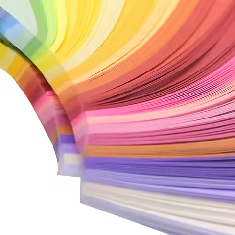 260pcs/lot 39cm Handmade Origami Quilling Paper Mixed Color Paper Stripes Kids Children Kindergarten
