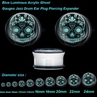 1 Pair Acrylic Ghost Ear Tunnel Plugs and Gauges Flesh Piercing Expander