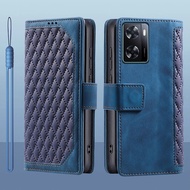 For OPPO A57 4G 2022 Case Leather Wallet Phone Case for OPPO A77 4G 2022 Case A57S A77S Cover Flip Coque Fundas