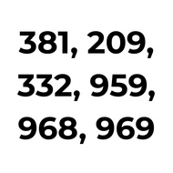LIVE HAT NOTE CODE 381, 209, 332, 959, 968, 969 77mall.shop