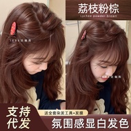 Lychee Pink Brown Hair Dye Cream Men Women Own Hair Dye Lychee Powder Brown Hair Dye Cream Lychee Ha